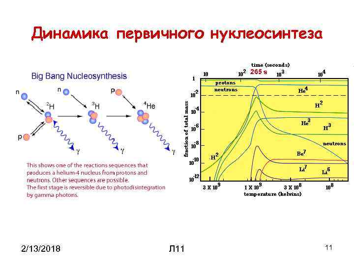 Нуклеосинтез во вселенной индивидуальный проект