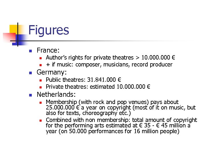 Figures n France: n n n Germany: n n n Author’s rights for private