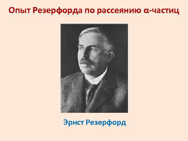 Опыт Резерфорда по рассеянию α-частиц Эрнст Резерфорд 