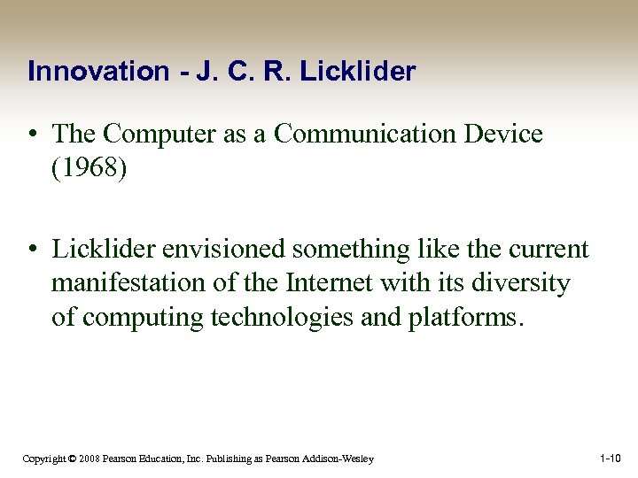 Innovation - J. C. R. Licklider • The Computer as a Communication Device (1968)