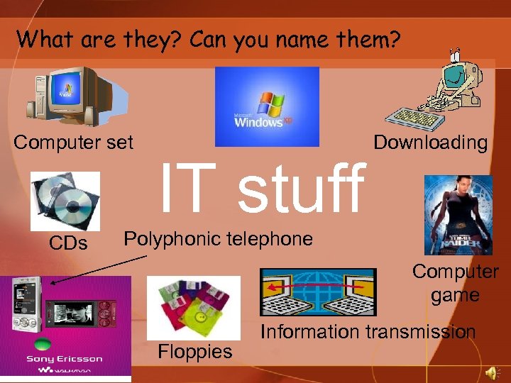 What are they? Can you name them? Computer set CDs IT stuff Downloading Polyphonic