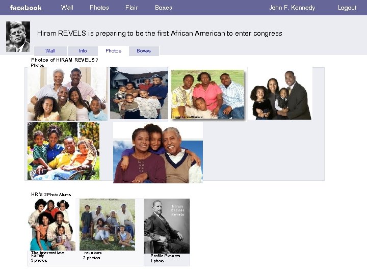facebook Wall Photos Flair Boxes John F. Kennedy Hiram REVELS is preparing to be