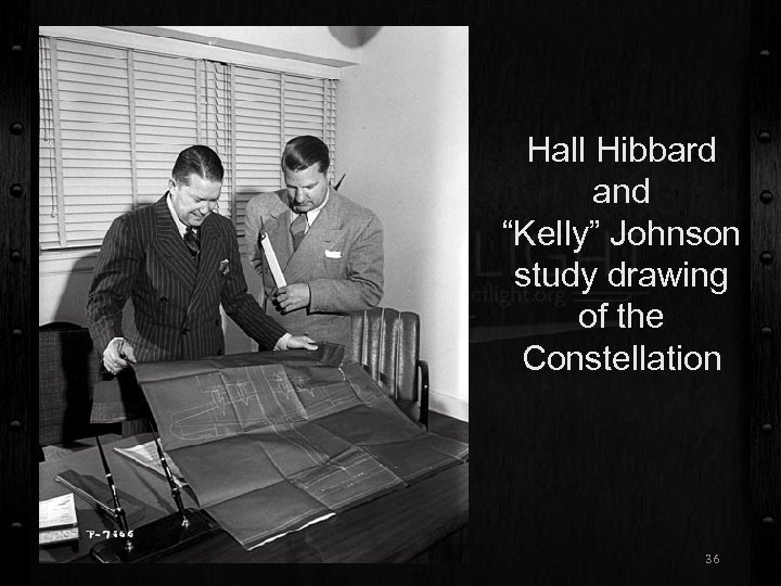 Hall Hibbard and “Kelly” Johnson study drawing of the Constellation 36 