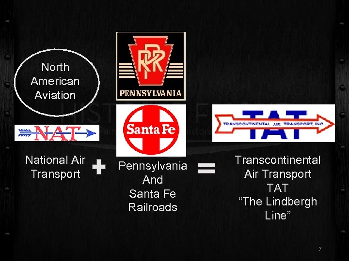 North American Aviation National Air Transport Pennsylvania And Santa Fe Railroads Transcontinental Air Transport