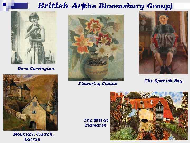 British Art (the Bloomsbury Group) Dora Carrington Flowering Cactus The Mill at Tidmarsh Mountain