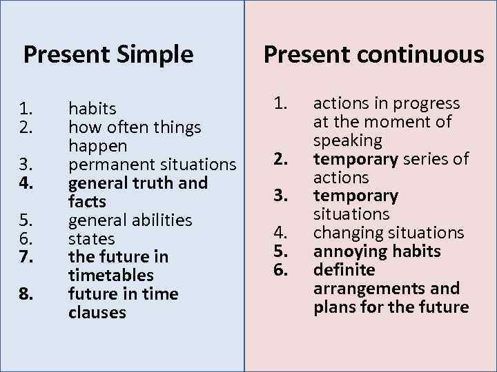 Спотлайт 5 презент континиус. Present simple present Continuous разница. Образование презент Симпл и презент континиус таблица. Сравнение present simple и present Continuous. Present simple vs present Continuous разница.