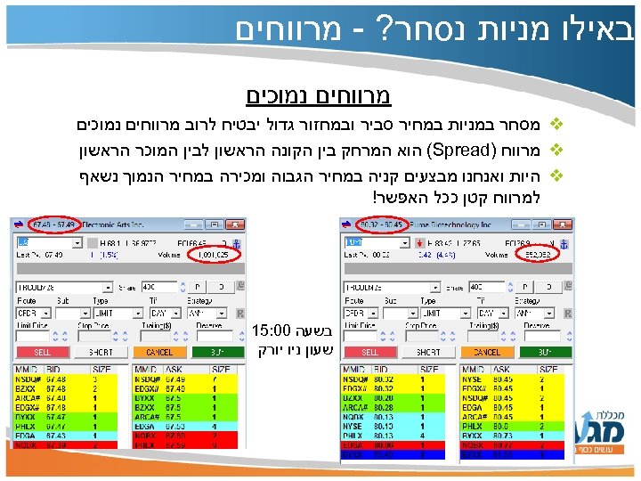  באילו מניות נסחר? - מרווחים נמוכים v מסחר במניות במחיר סביר ובמחזור גדול