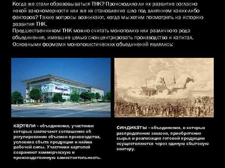Когда же стали образовываться ТНК? Происходило ли их развитие согласно некой закономерности или же
