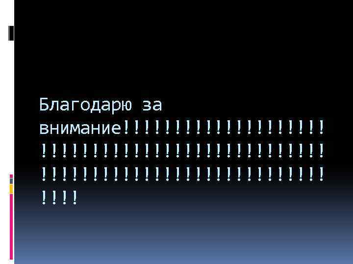 Благодарю за внимание!!!!!!!!!!!!!!!!!!!! !!!! 