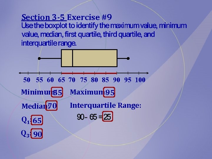 Section 3 -5 Exercise #9 50 55 60 65 70 75 80 85 90