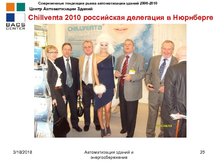 Современные тенденции рынка автоматизации зданий 2006 -2010 Центр Автоматизации Зданий Chillventa 2010 российская делегация