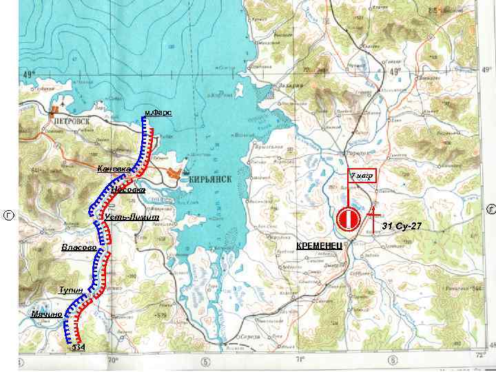 м. Фарс Каневка 7 иагр Носовка Г Г Усть-Лимит Власово Тупин Мячино 534 31