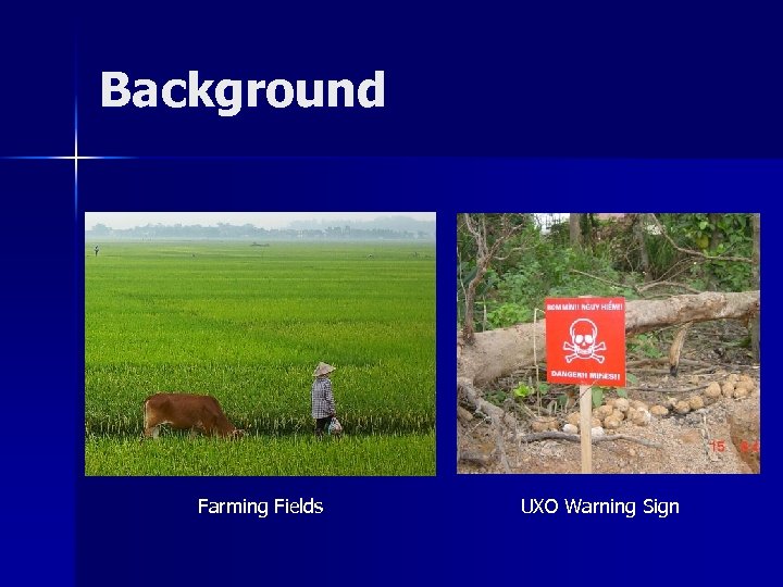 Background Farming Fields UXO Warning Sign 