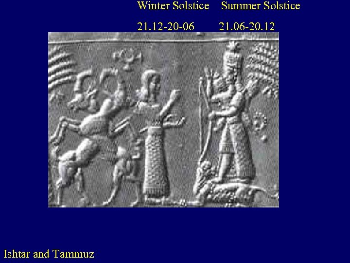 Winter Solstice Summer Solstice 21. 12 -20 -06 Ishtar and Tammuz 21. 06 -20.