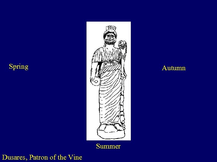 Spring Autumn Summer Dusares, Patron of the Vine 