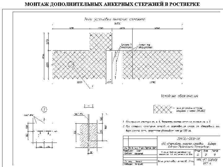 МОНТАЖ ДОПОЛНИТЕЛЬНЫХ АНКЕРНЫХ СТЕРЖНЕЙ В РОСТВЕРКЕ 