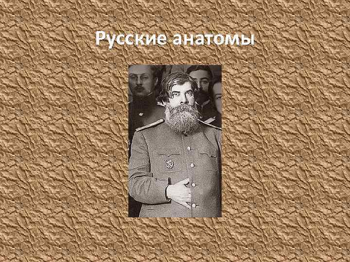 Русские анатомы 