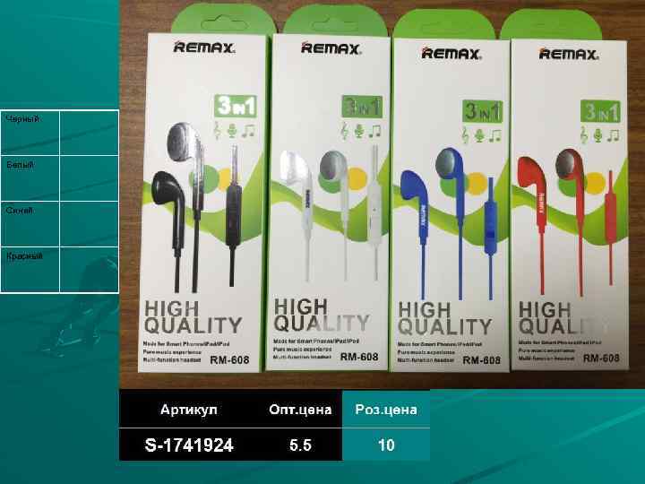 Черный Белый Синий Красный 