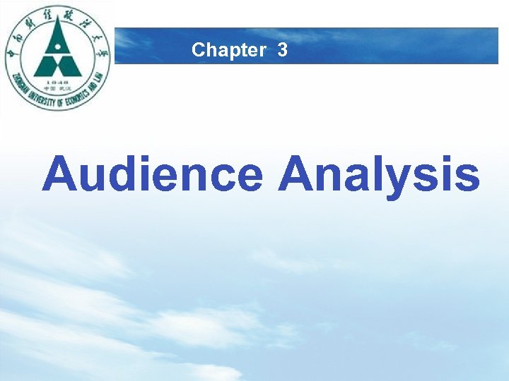 LOGO Chapter 3 Audience Analysis 