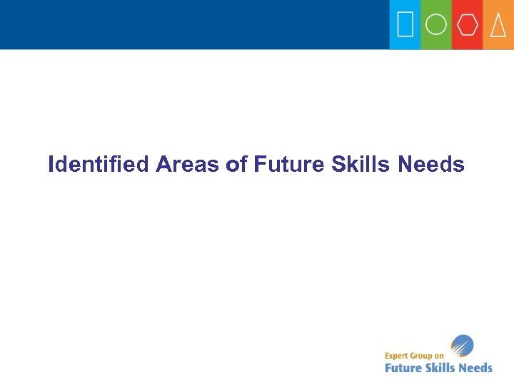 Identified Areas of Future Skills Needs 