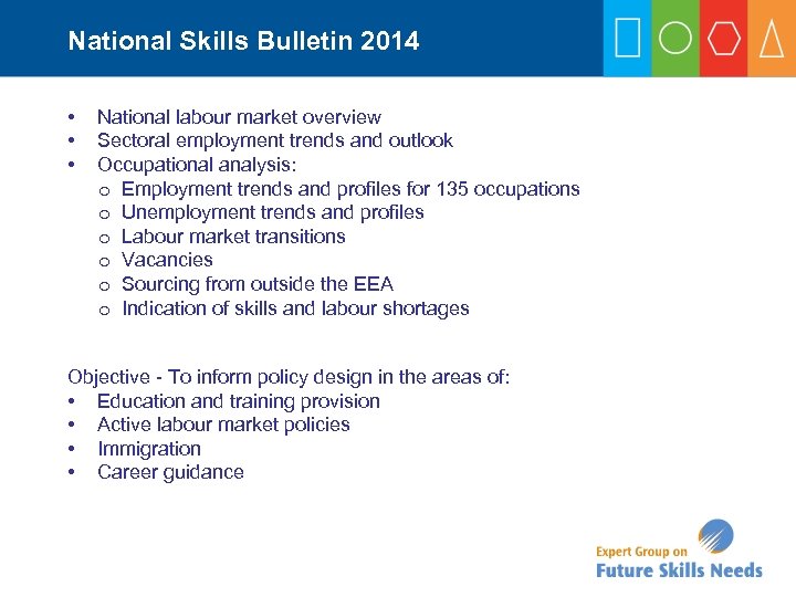 National Skills Bulletin 2014 • • • National labour market overview Sectoral employment trends