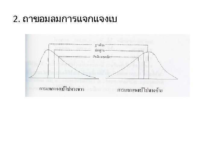 2. ถาขอมลมการแจกแจงเบ 