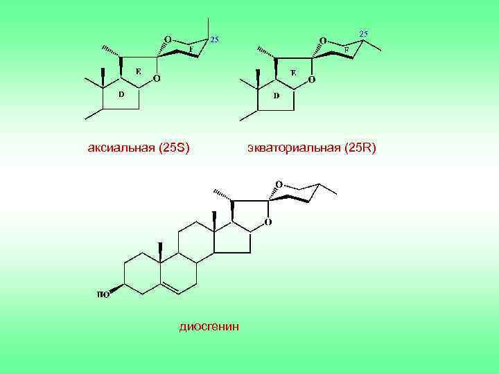 аксиальная (25 S) диосгенин экваториальная (25 R) 