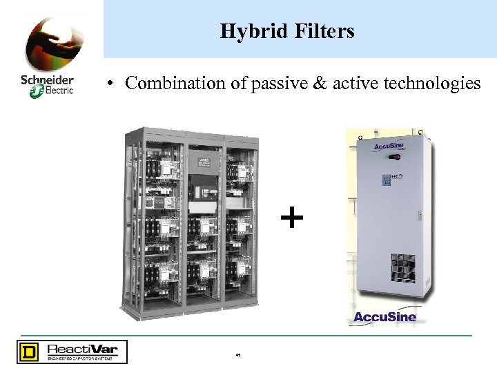 Hybrid Filters • Combination of passive & active technologies + 45 