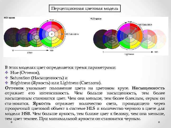 Измерение цвета. Перцепционные цветовые модели. Перпеционная цветовая модель. Перцепционная цветовая модель HSB. Назовите наиболее широко используемые цветовые модели.