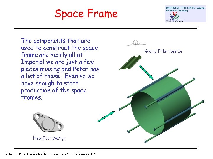 Space Frame The components that are used to construct the space frame are nearly