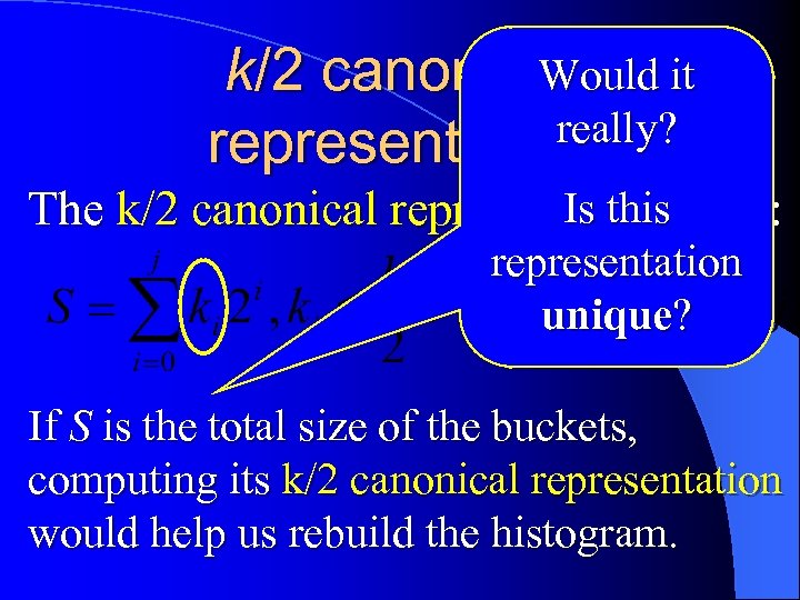 Would it k/2 canonical really? representation Is this The k/2 canonical representation of S