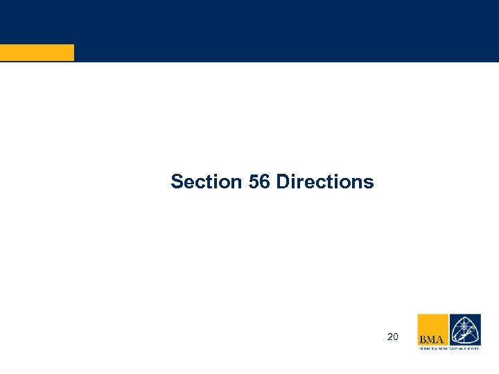 Section 56 Directions 20 