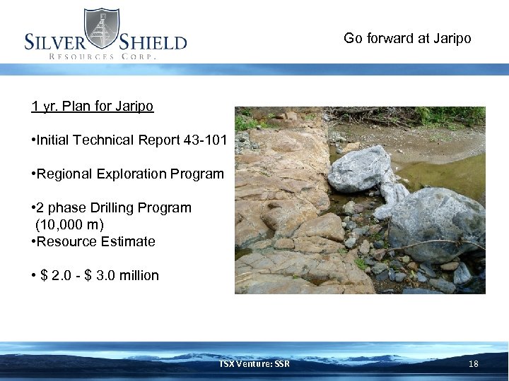 Go forward at Jaripo 1 yr. Plan for Jaripo • Initial Technical Report 43