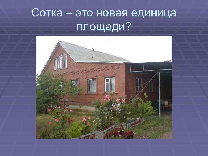 Сотка – это новая единица площади? 