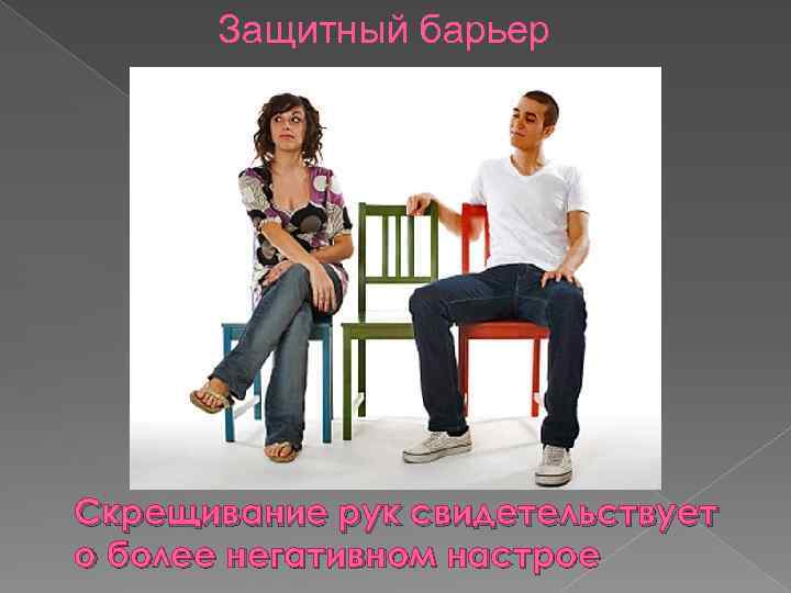 Защитный барьер Скрещивание рук свидетельствует о более негативном настрое 