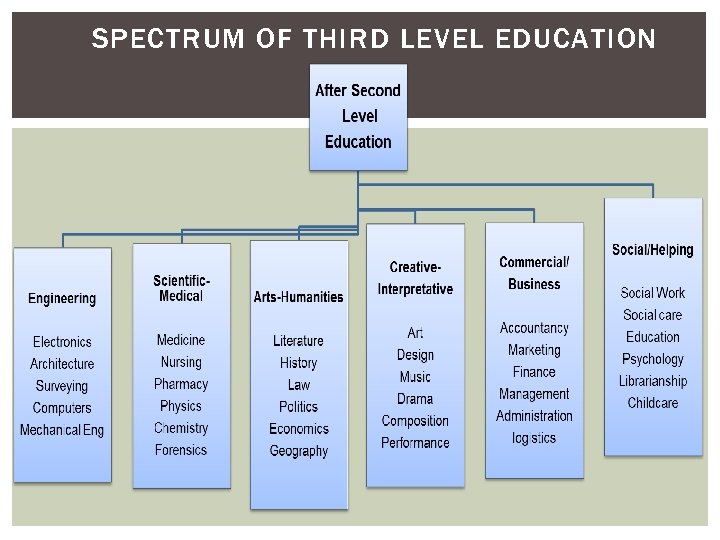 SPECTRUM OF THIRD LEVEL EDUCATION 