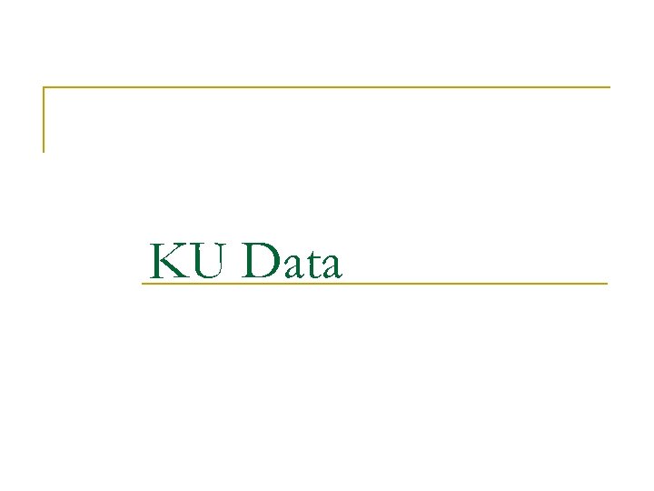 KU Data 