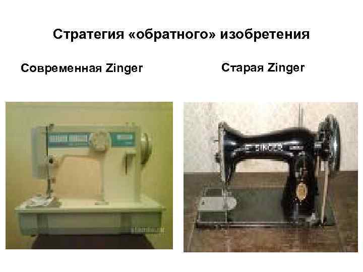Стратегия «обратного» изобретения Современная Zinger Старая Zinger 