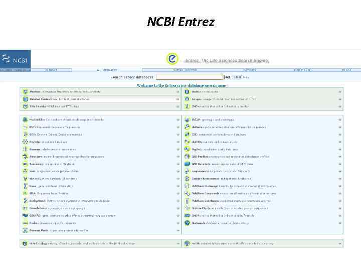 NCBI Entrez 