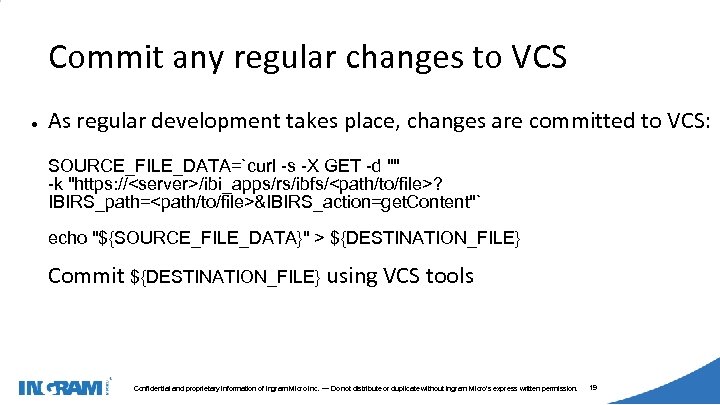 1405002 Commit any regular changes to VCS ● As regular development takes place, changes