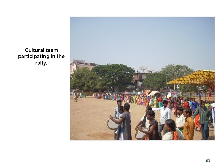 Cultural team participating in the rally. 63 