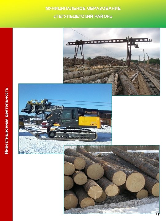 МУНИЦИПАЛЬНОЕ ОБРАЗОВАНИЕ Инвестиционная деятельность «ТЕГУЛЬДЕТСКИЙ РАЙОН» 15 