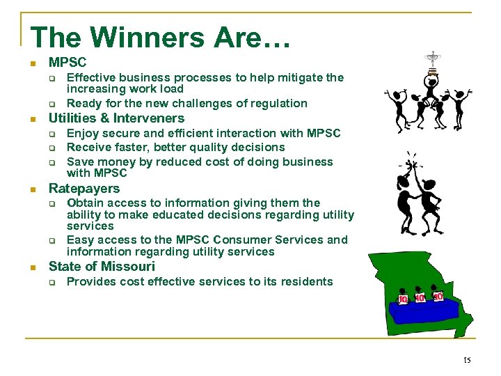 The Winners Are… n MPSC q q n Utilities & Interveners q q q