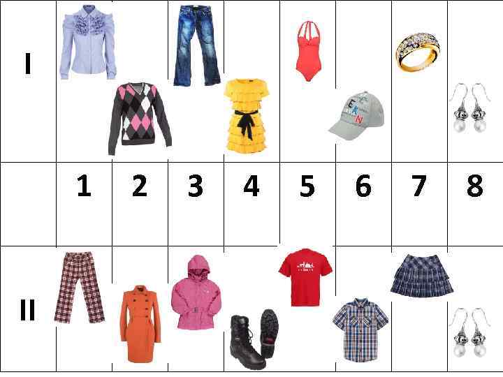 I 1 II 2 3 4 5 6 7 8 