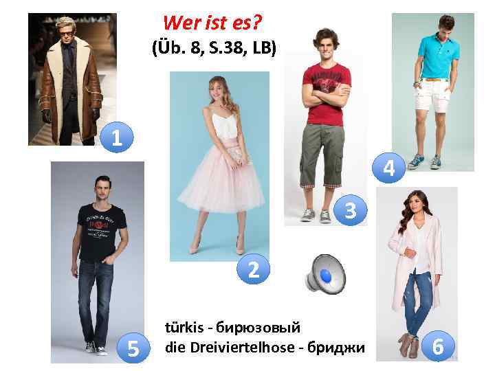 Wer ist es? (Üb. 8, S. 38, LB) 1 4 3 2 5 türkis