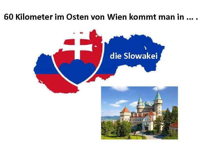 60 Kilometer im Osten von Wien kommt man in. . die Slowakei 