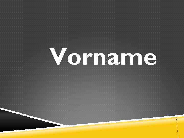 Vorname 