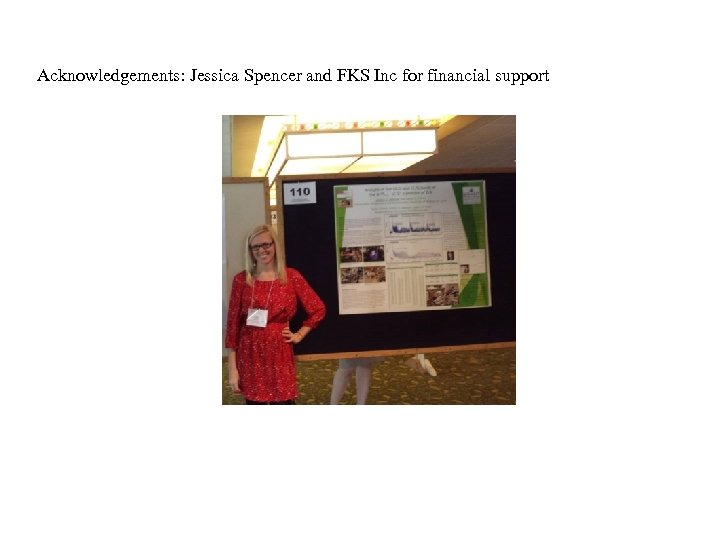 Acknowledgements: Jessica Spencer and FKS Inc for financial support 