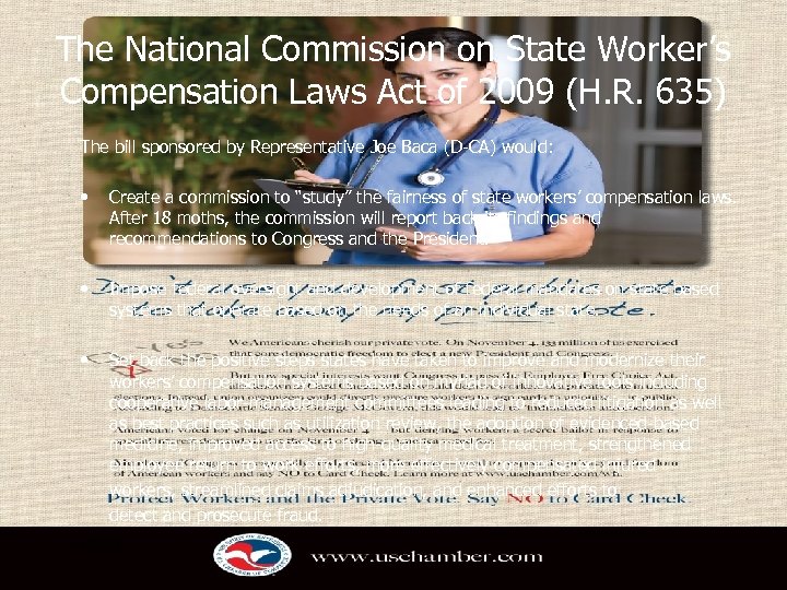The National Commission on State Worker’s Compensation Laws Act of 2009 (H. R. 635)