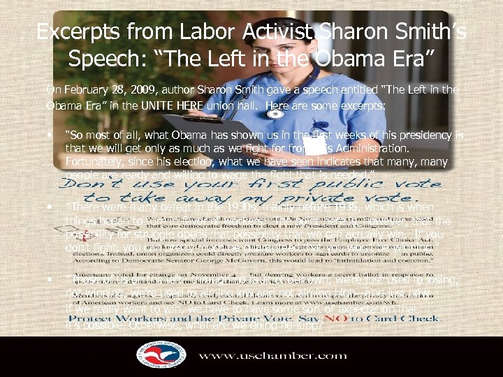 Excerpts from Labor Activist Sharon Smith’s Speech: “The Left in the Obama Era” On